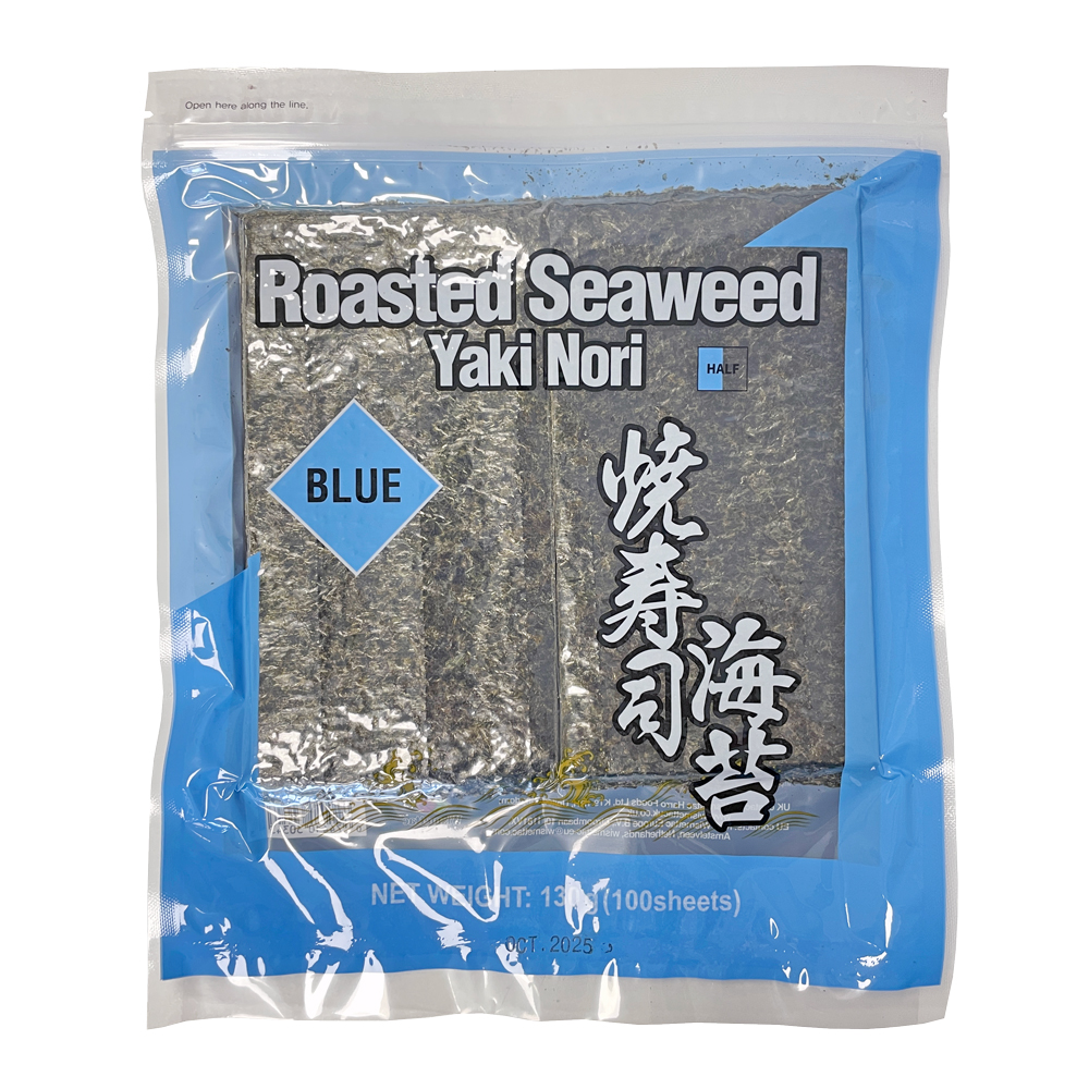 Shirakiku Roasted Seaweed Yaki Nori - 100 Half Sheets