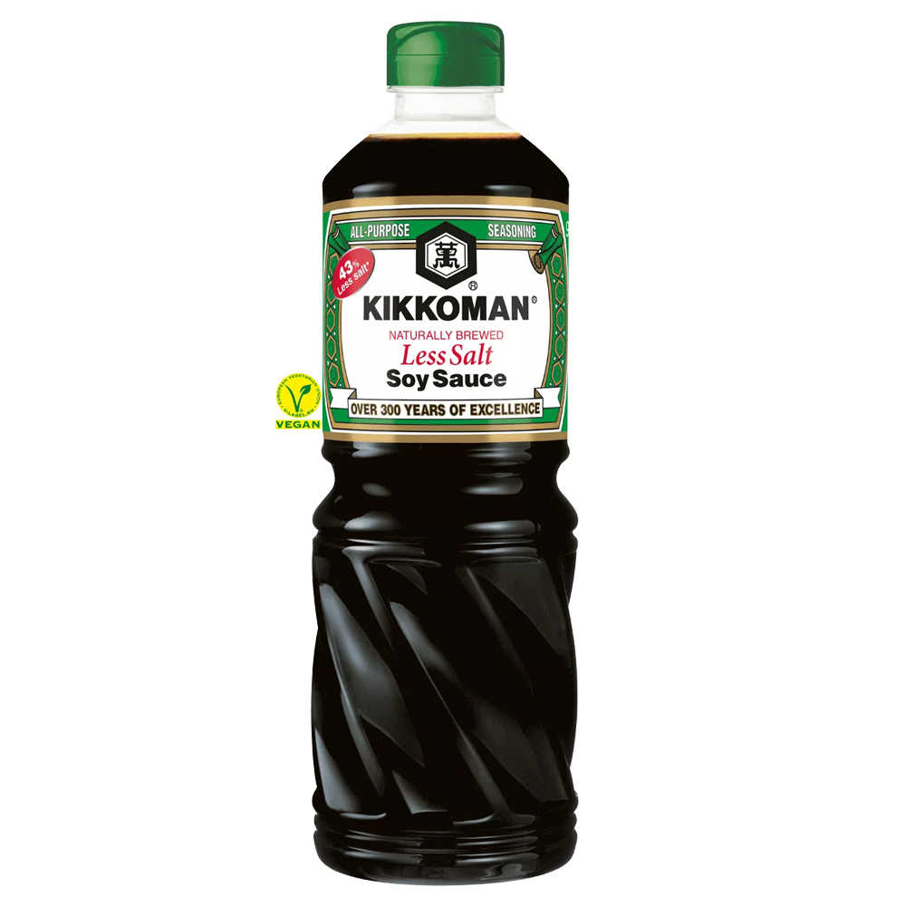 Kikkoman Less Salt Soy Sauce - 1L